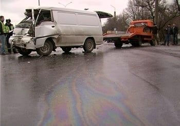 Авария на Мелитопольском шоссе в районе остановки "Маяк"