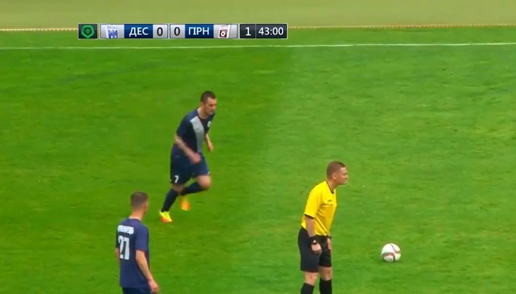 Крутой мяч бердянца Евгения Чепурненко в первой лиге Украины по футболу 