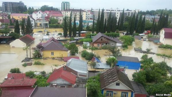 Потоп в Сочи - фото, видео