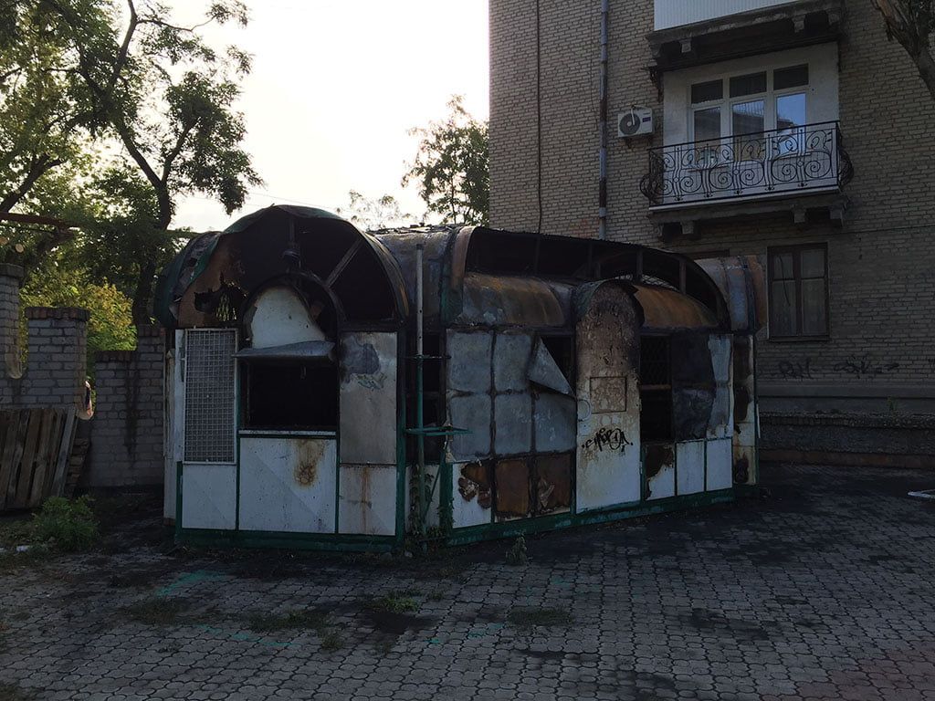 В Бердянске сгорел еще один МАФ