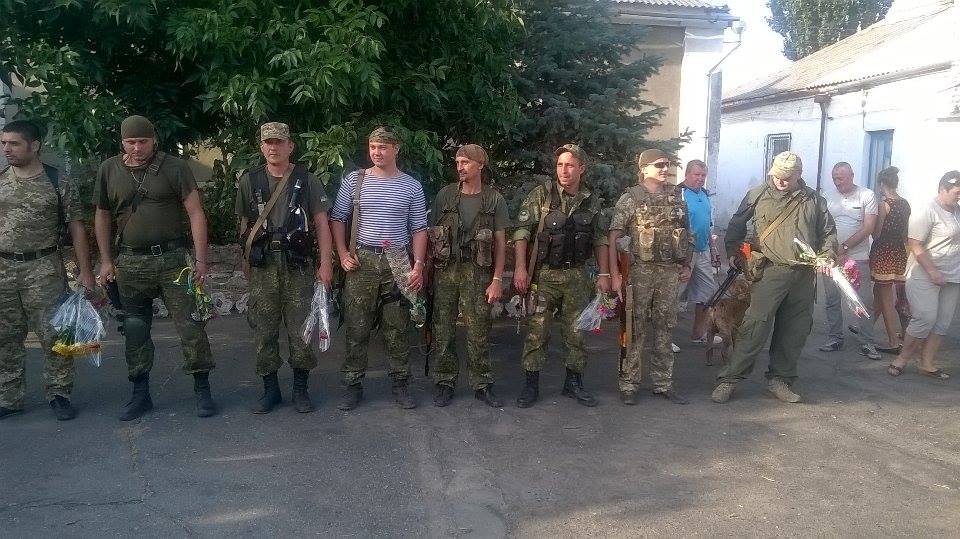 В Бердянск из зоны АТО вернулись бердянцы из батальона СКИФ
