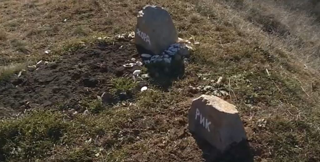 У Бердянську біля пам’ятного знака на місці розстрілу сотен людей під час Другої світової війни, поховали домашніх тварин