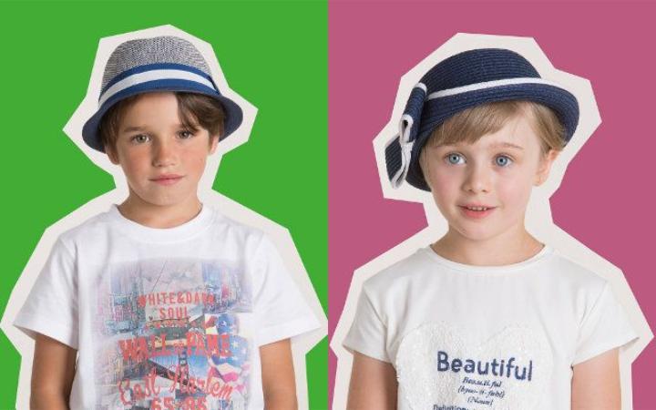 Детская брендовая одежда: головные уборы Melby