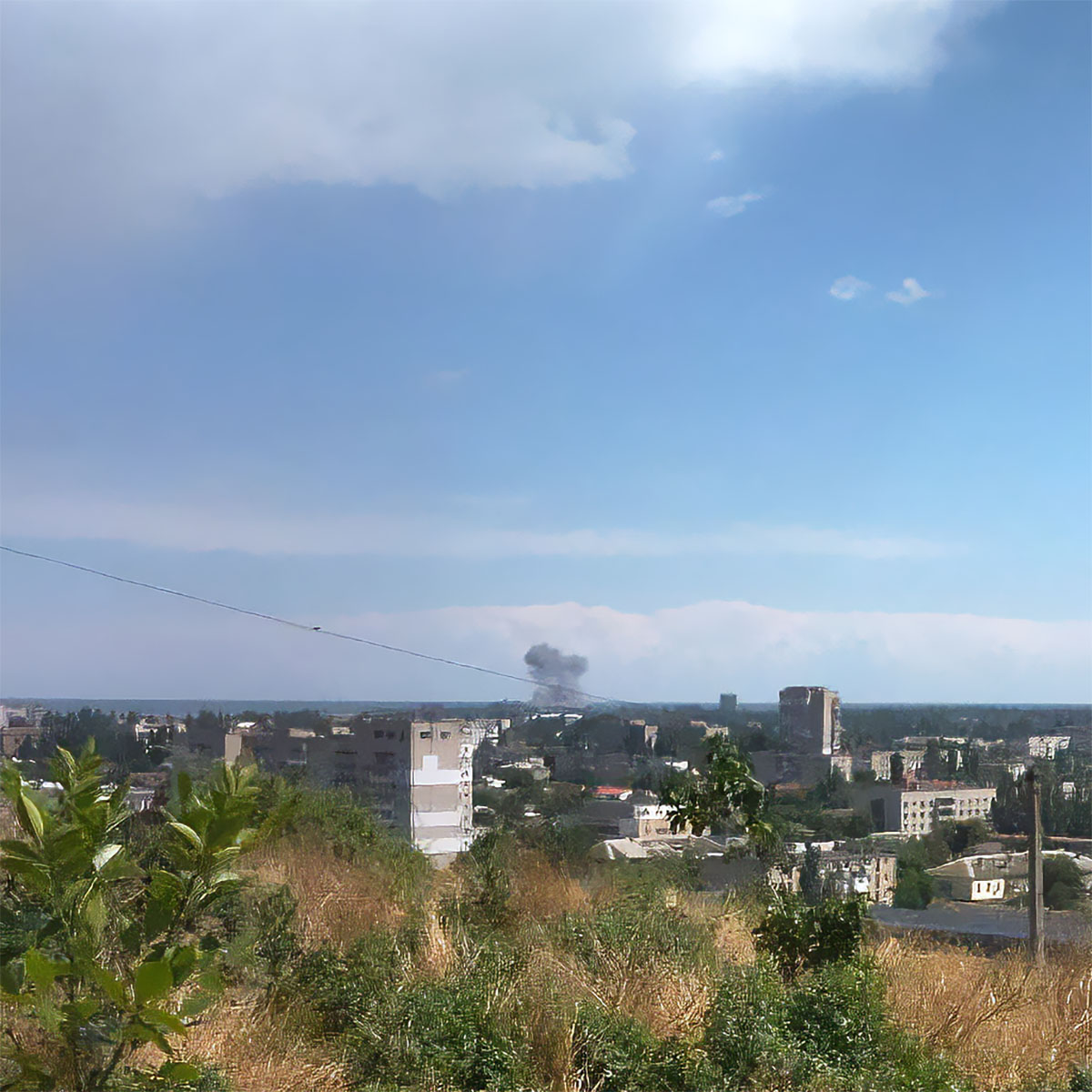 Новий вибух в Бердянську. Вірогідно на косі (фото)