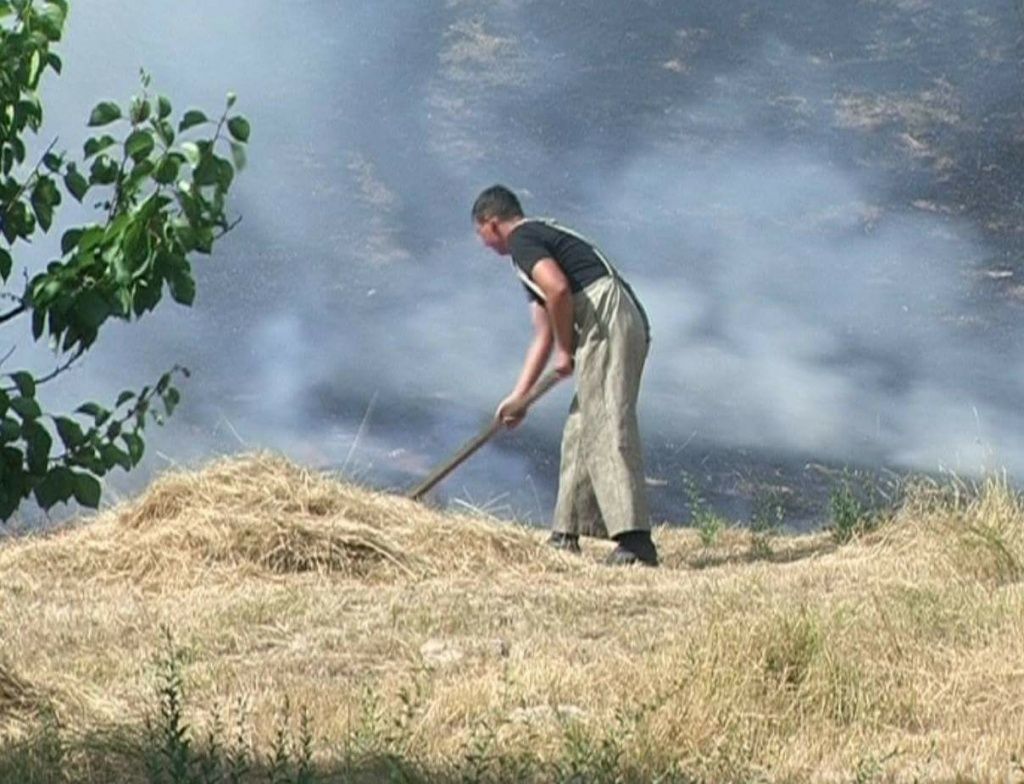 В Бердянске снова горела гора. Повреждено более 1 гектара площади.