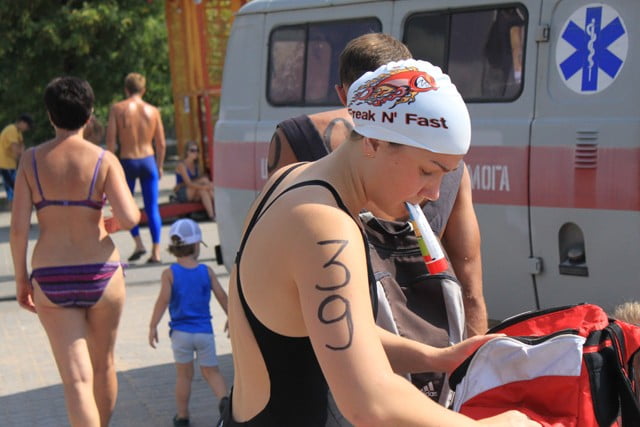 Чемпионат по плаванию на открытой воде в Бердянске 2012