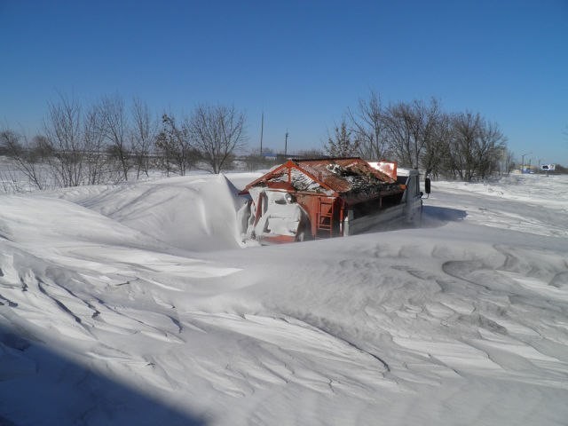 Снег в Бердянске 2014