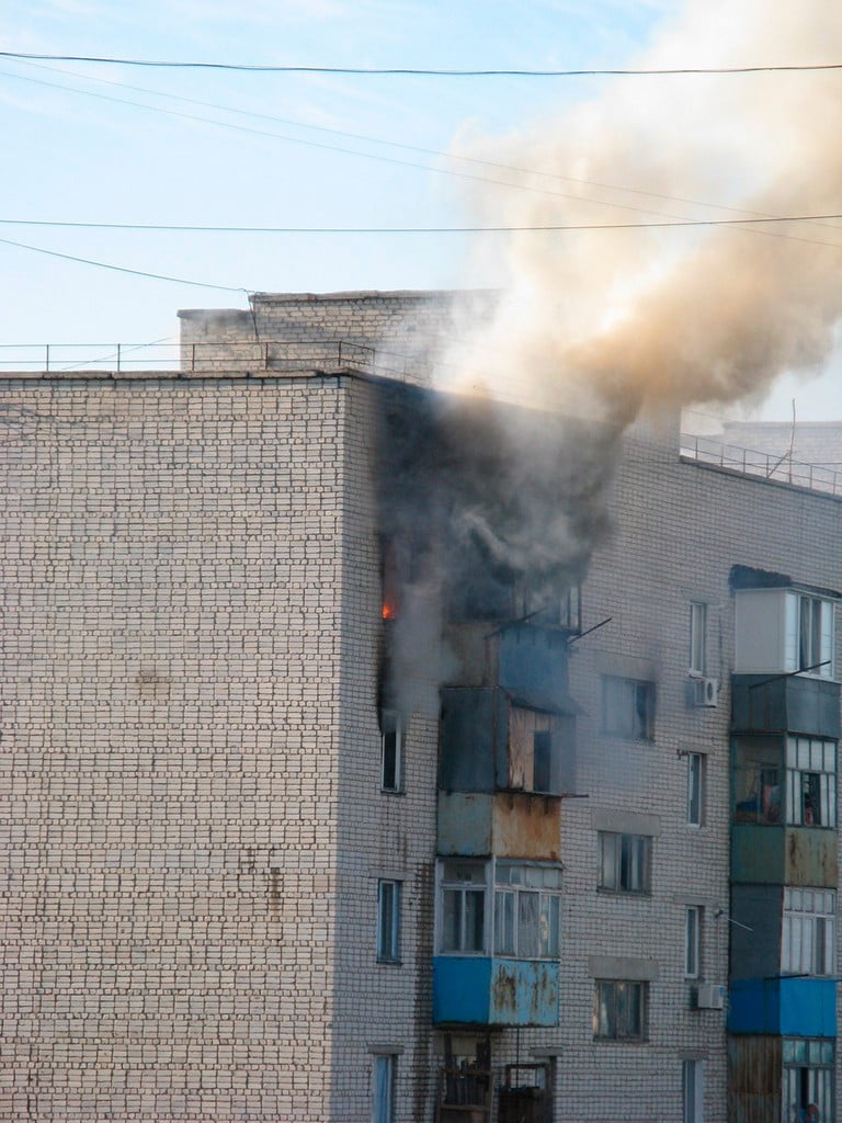 Пожар в Бердянске на Пролетарском 100 