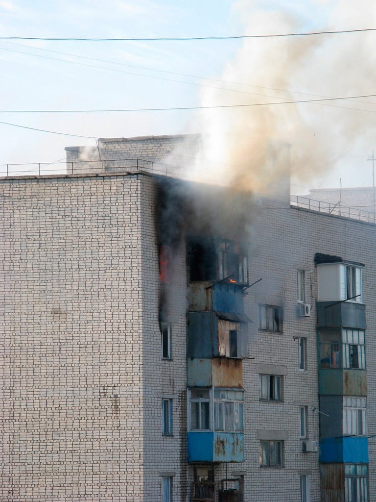 Пожар в Бердянске на Пролетарском 100 