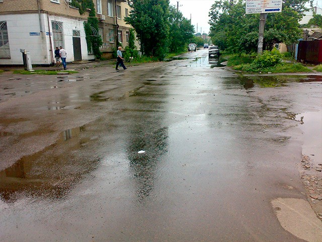 В Бердянске после дождя