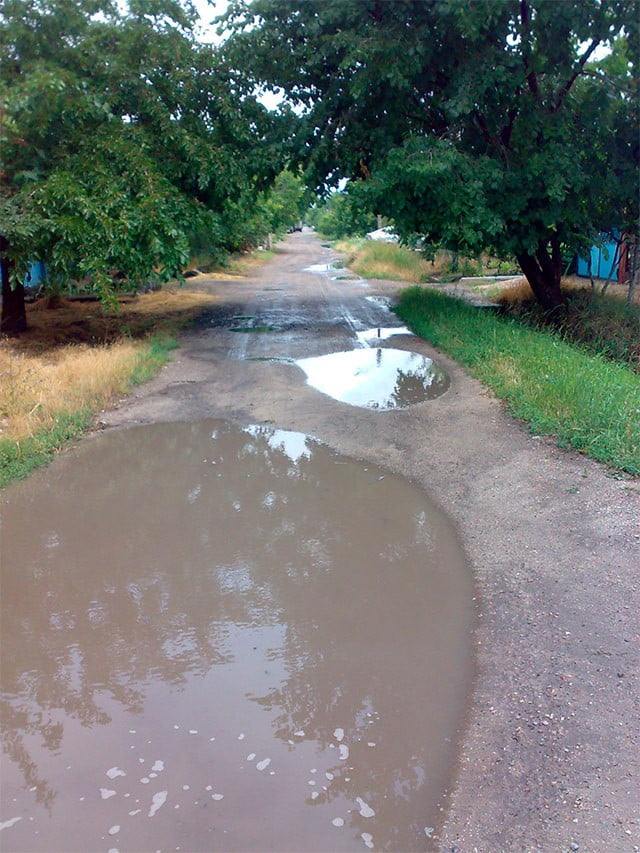 В Бердянске после дождя