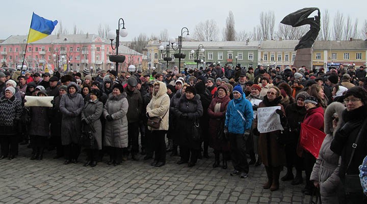 митинг в Бердянске за мир 2014