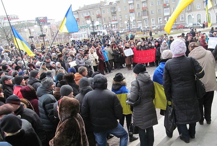 митинг в Бердянске за мир 2014