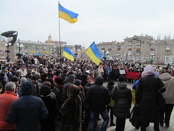 митинг в Бердянске за мир 2014