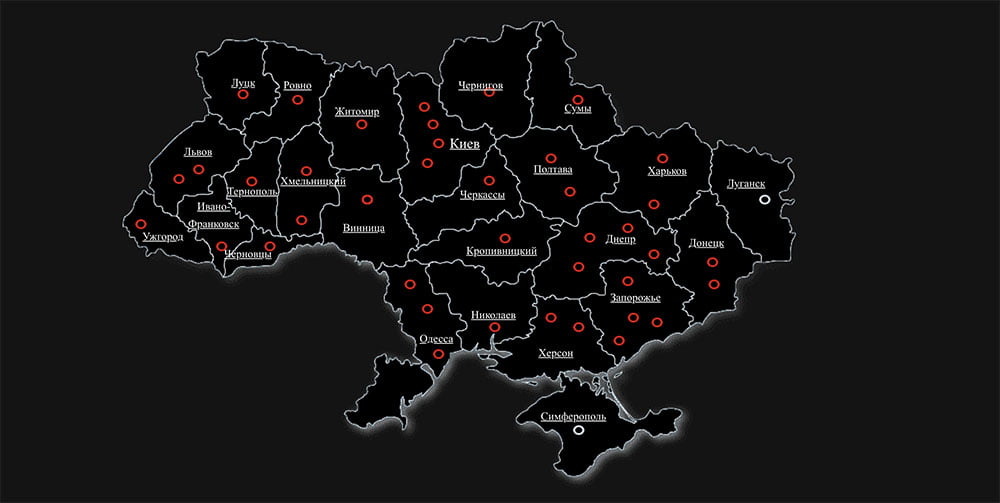 Карта сети салонов