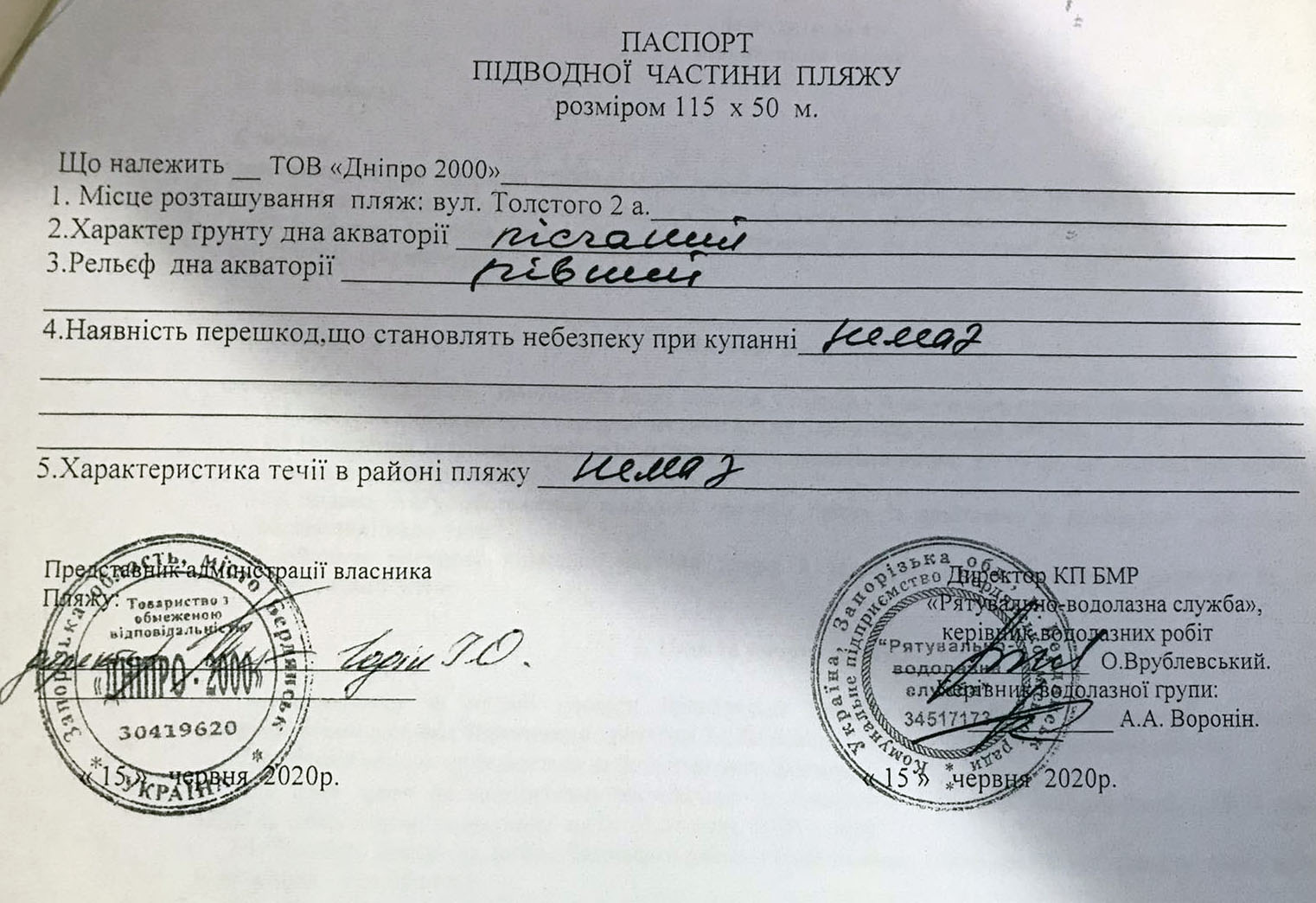 паспорт для пляжа