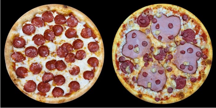 Дві смачні піцци