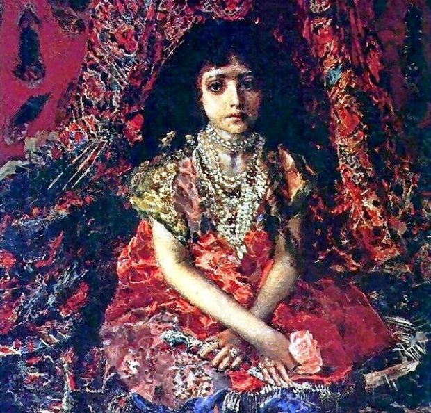 М. Врубель. Девочка на фоне персидского ковра