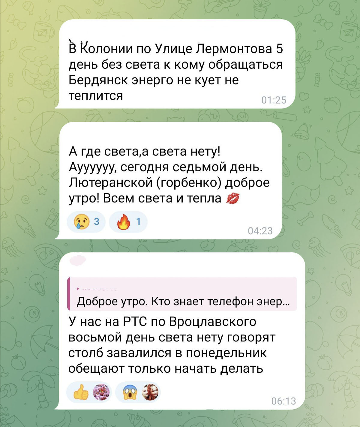 повідомлення із соцмереж