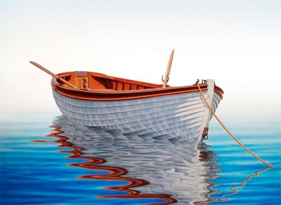 лодка в море
