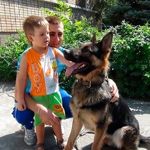 В Бердянске пес помог найти трехлетнего мальчика. Фотофакт