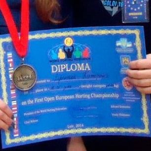 Екатерина Лубенская - чемпионка Европы по Хортингу