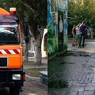 В Бердянске будут регулярно мыть тротуарную плитку