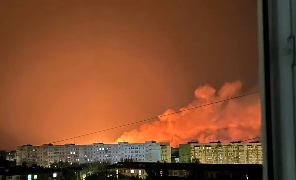 В Бердянську потужна пожежа на газорозподільчій станції 