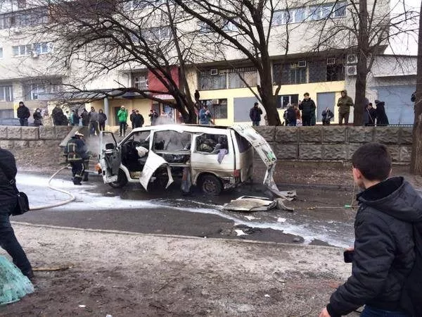 Взорвалось авто комбата батальона "Слобожанщина" (ВИДЕО)