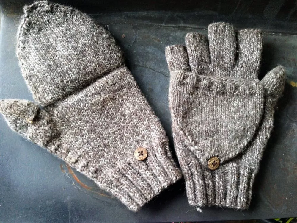 Вязаные перчатки, как элемент эко стиля