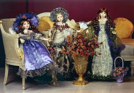 Коллекционные фарфоровые куклы в интерьере