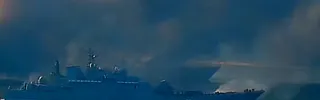 Взорвали военный корабль в Бердянске