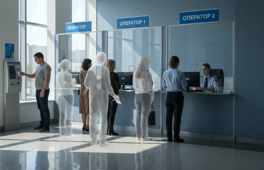 Черга з людей та невидимок Черга з людей та невидимок