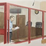 Олександр Пономарьов на судовому засіданні (замальовка BRD24)