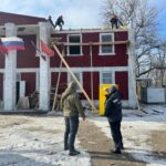 Будинок культури в селі Берестове під час реконструкції (Фото: окупаційні медіа)