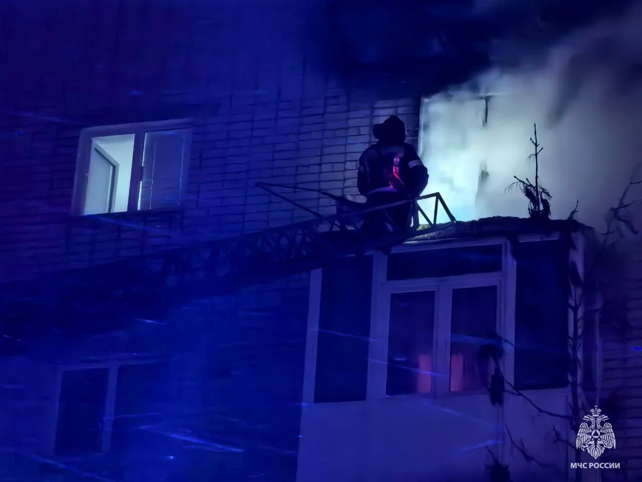 Пожежа в Бердянську (Фото: окупаційні паліки)