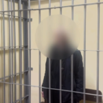 Затриманий житель Токмацького району на засіданні російського суду (Фото: окупаційні пабліки)