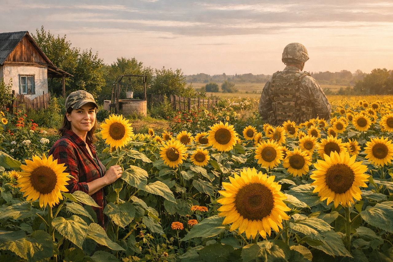 Море із соняхів. Як бердянка Ганна вирощує сад для чоловіка