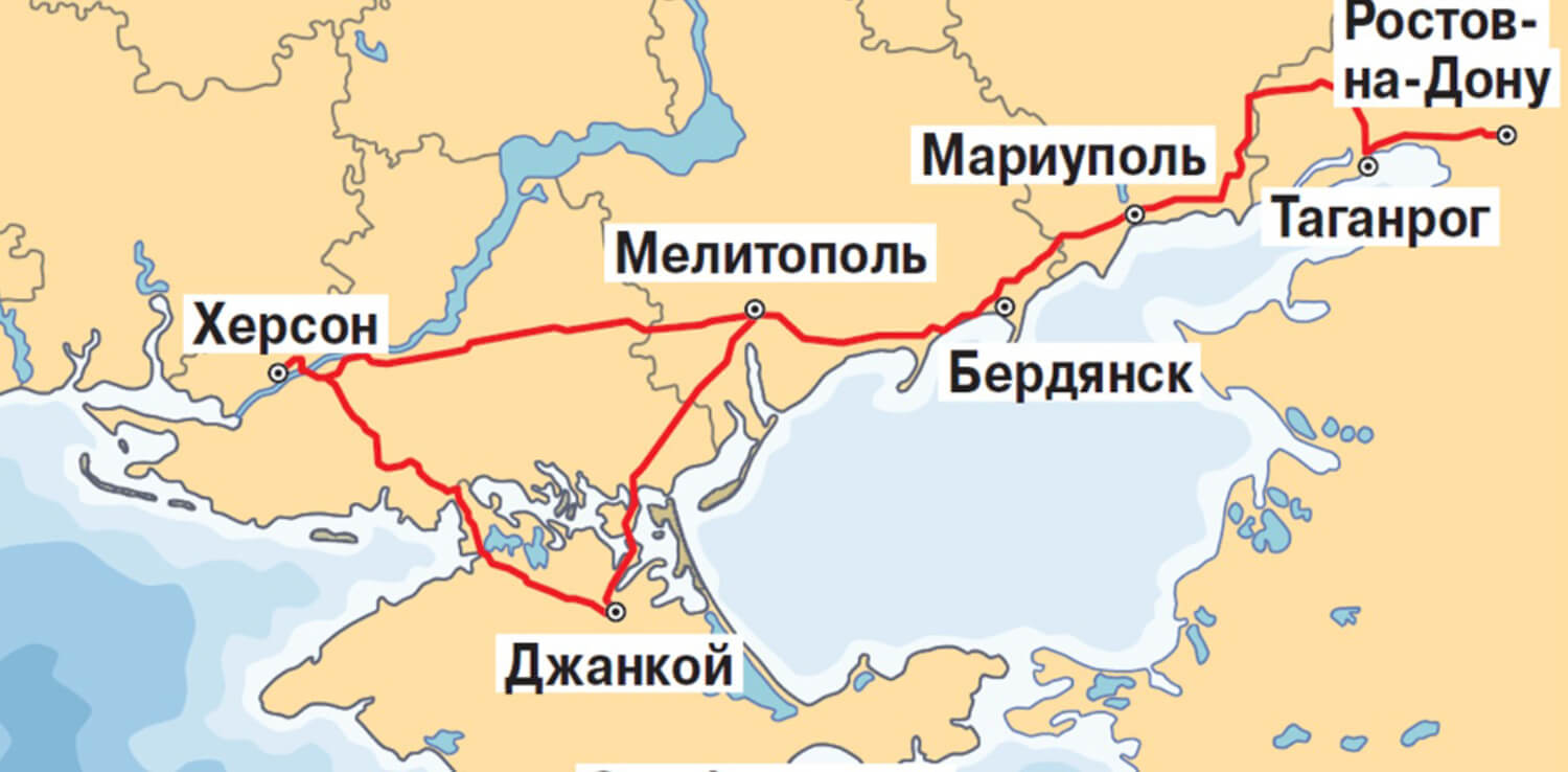 Раніше окупанти казали, що планують з'єднати залізницю з російським Ростовом-на-Дону (Фото: медіа рф)