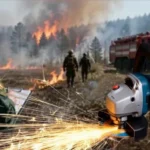 Іскри від болгарки спричинили масштабну пожежу під Бердянськом: окупаційний суд виніс вирок